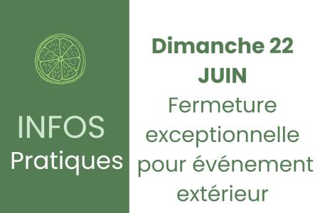 Fermeture exceptionnelle de la cave 